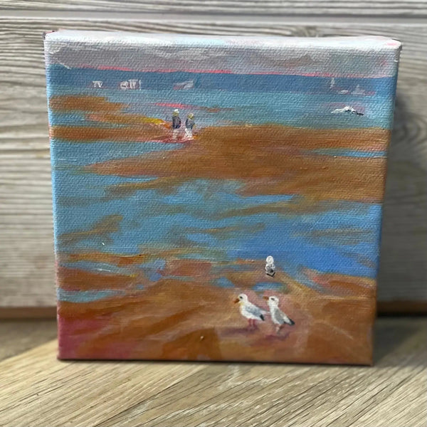 111 - 08 Acrylic Original Art 6x6" - Betty Schriver Art - Painted Door on Main