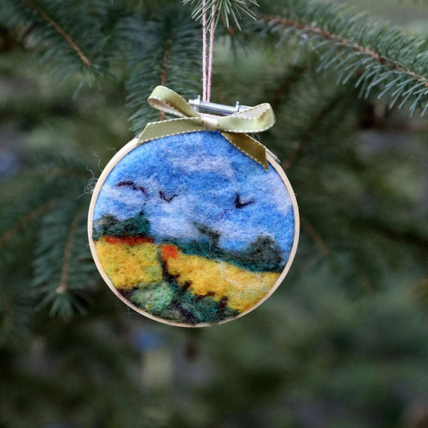 116 - 20 Embroidery Hoop Ornaments - Elaine Grandon Fibre Arts - Painted Door on Main