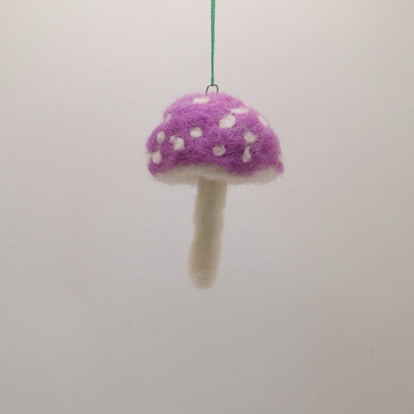 116 - 25 Mushroom Ornaments - Elaine Grandon Fibre Arts - Painted Door on Main