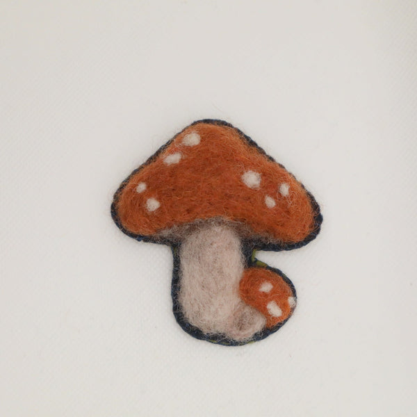 116 - 27 Mushroom Brooches - Elaine Grandon Fibre Arts - Painted Door on Main