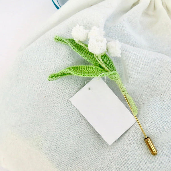 139 - 02 Micro Crochet Lapel Pins - HG Craft - Painted Door on Main