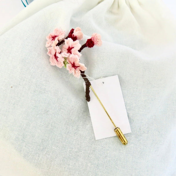 139 - 02 Micro Crochet Lapel Pins - HG Craft - Painted Door on Main