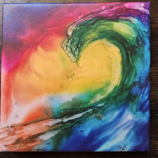 104-18 Ink Waves Canvas Prints 8x8" - Cre8tive.one