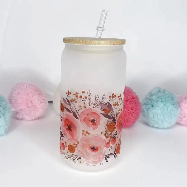 867 - 01 Glass Can Tumblers - Brides & Babes - Painted Door on Main