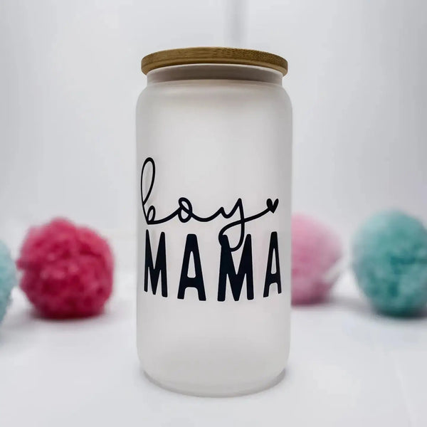 867 - 01 Glass Can Tumblers - Brides & Babes - Painted Door on Main