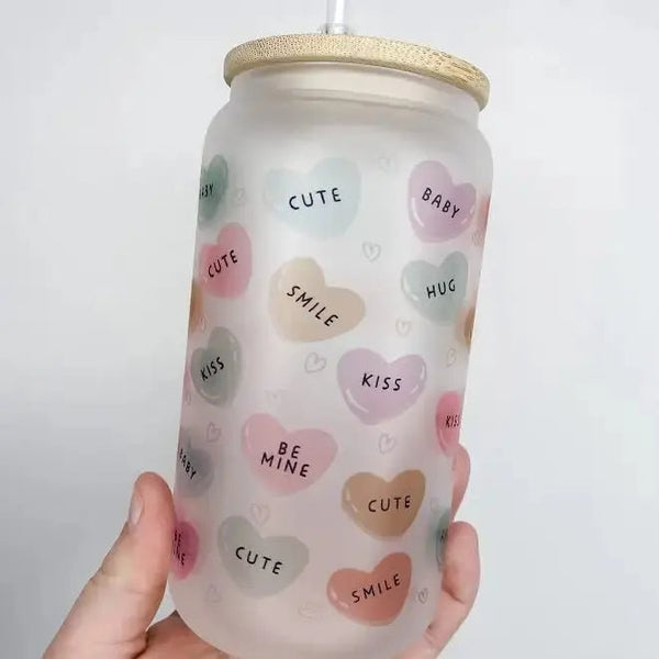 867 - 01 Glass Can Tumblers - Brides & Babes - Painted Door on Main