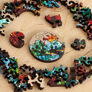 890 - 02 'This Is It' Wood Puzzle - StumpCraft - Painted Door on Main