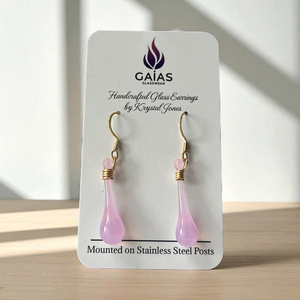Glass Teardrop Earrings - Gaia's Glasswear - Painted Door on Main