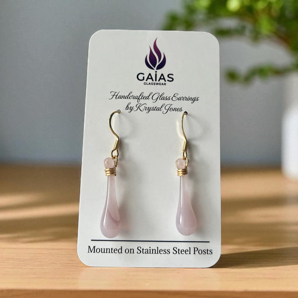 Glass Teardrop Earrings - Gaia's Glasswear - Painted Door on Main