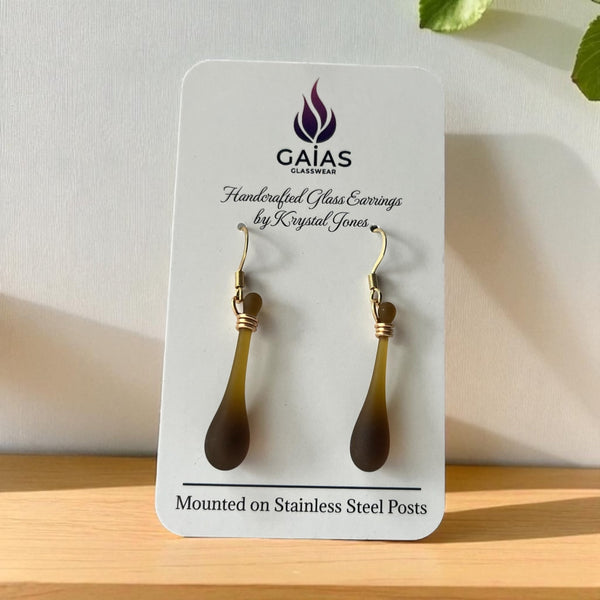 Glass Teardrop Earrings - Gaia's Glasswear - Painted Door on Main