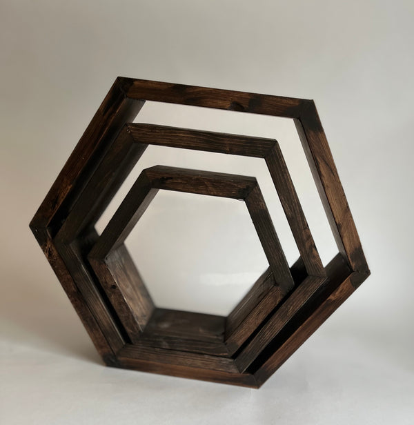 820-05 Nesting Hexagon Sets (3.5") - Larcher Woods & Crafts