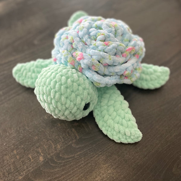 096-30 Flower Shell Turtles - Willing Hands Crochet