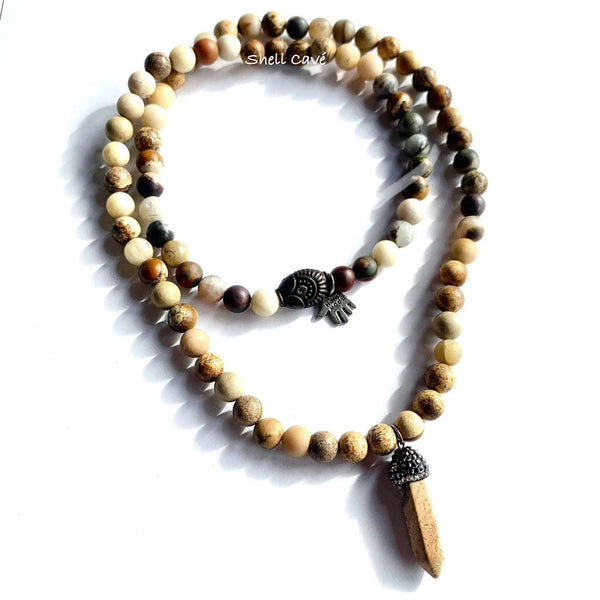 036 - 05 Beaded Necklaces - Shell Cavé Studio - Painted Door on Main