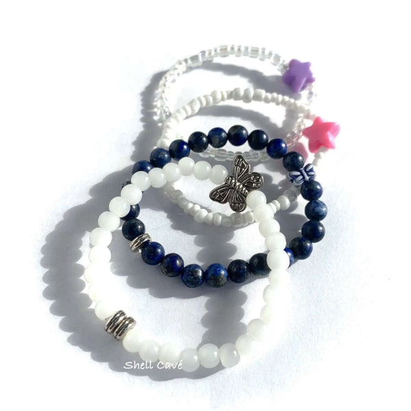 036 - 06 Kid's Beaded Bracelets - Shell Cavé Studio - Painted Door on Main