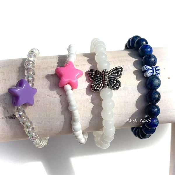 036 - 06 Kid's Beaded Bracelets - Shell Cavé Studio - Painted Door on Main