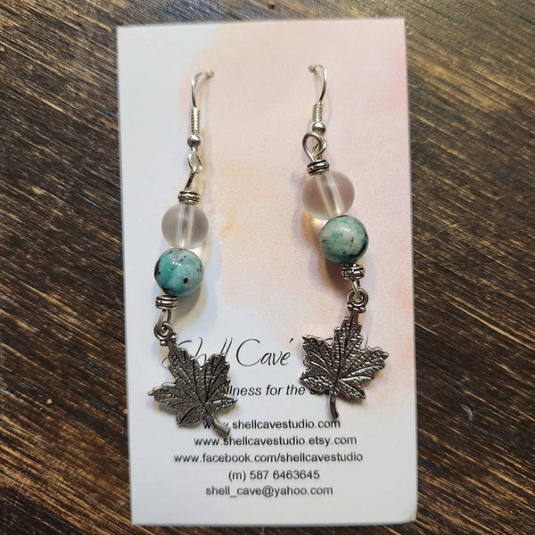036 - 07 Beaded Earrings - Shell Cavé Studio - Painted Door on Main