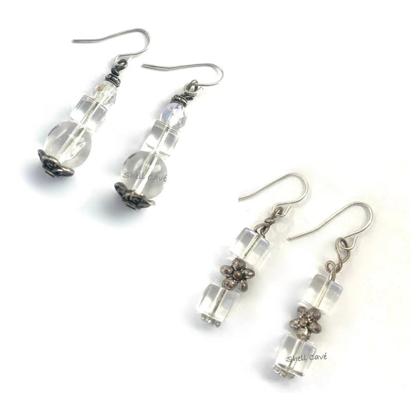 036 - 07 Beaded Earrings - Shell Cavé Studio - Painted Door on Main