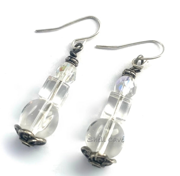 036 - 07 Beaded Earrings - Shell Cavé Studio - Painted Door on Main