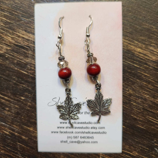 036 - 07 Beaded Earrings - Shell Cavé Studio - Painted Door on Main