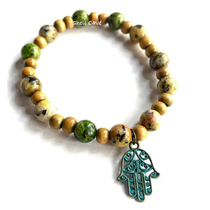 Beaded Bracelets - Painted Door on Main - 036 Shell Cavé Studio