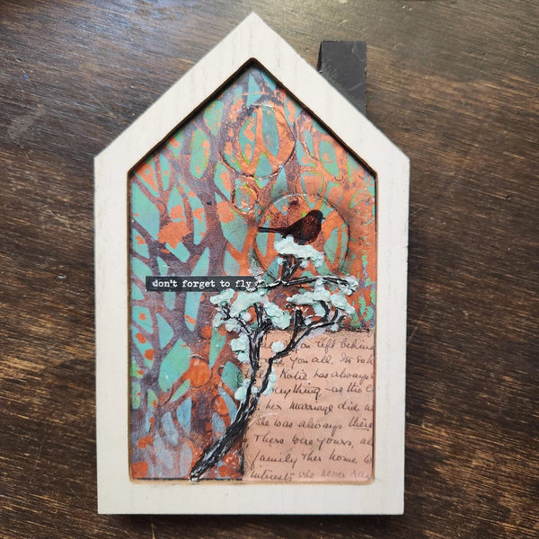 039 - 11 Beeswax Painting (House) - Wanna Bee Art - Painted Door on Main