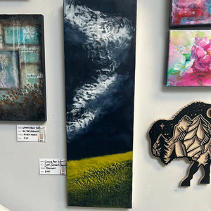 039 - 22 Beeswax Painting (Lost Summer Canola) - Wanna Bee Art - Painted Door on Main