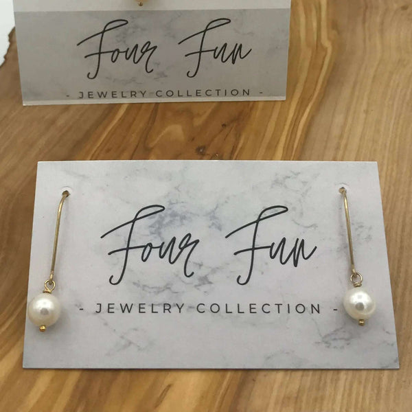 058 - 09 Gold - Filled Earrings - Four Fun Jewelry - Painted Door on Main