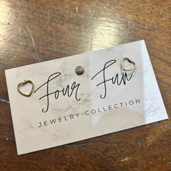 058 - 09 Gold - Filled Earrings - Four Fun Jewelry - Painted Door on Main