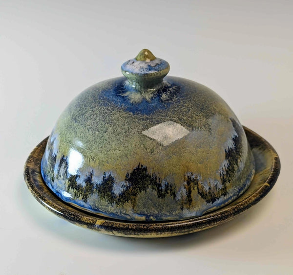 075 - 03 Bell Butter Dishes - Elizabeth's Clay Vision - Painted Door on Main