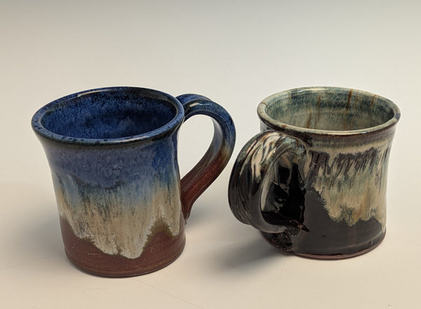 075 - 12 Cups & Mugs - Elizabeth's Clay Vision - Painted Door on Main