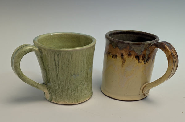 075 - 12 Cups & Mugs - Elizabeth's Clay Vision - Painted Door on Main