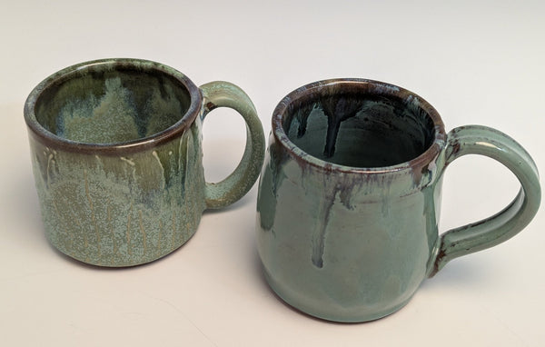 075 - 12 Cups & Mugs - Elizabeth's Clay Vision - Painted Door on Main