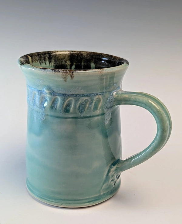 075 - 12 Cups & Mugs - Elizabeth's Clay Vision - Painted Door on Main
