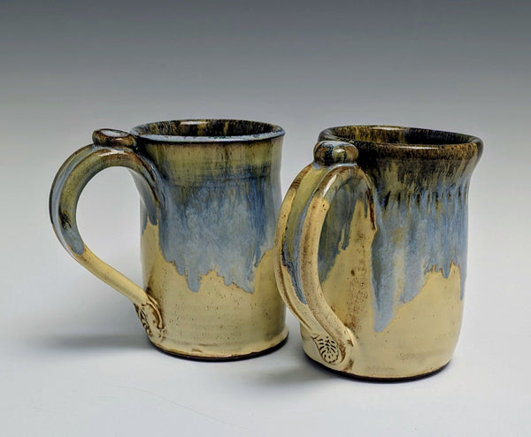 075 - 12 Cups & Mugs - Elizabeth's Clay Vision - Painted Door on Main