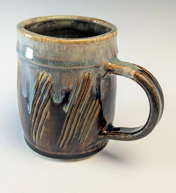 075 - 12 Cups & Mugs - Elizabeth's Clay Vision - Painted Door on Main