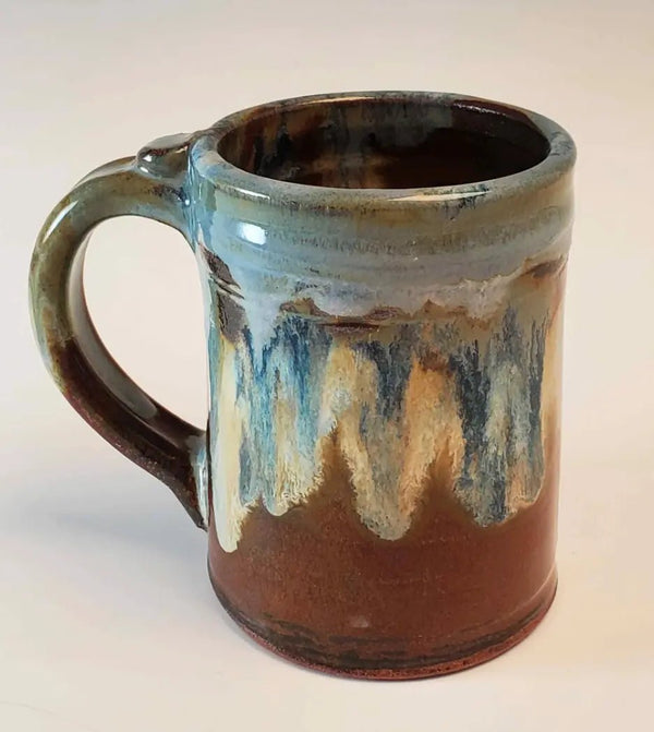 075 - 12 Cups & Mugs - Elizabeth's Clay Vision - Painted Door on Main