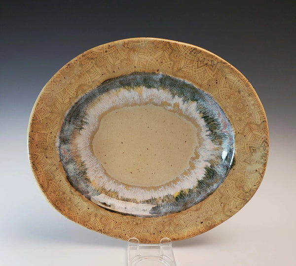 075 - 15 Oval Platters - Elizabeth's Clay Vision - Painted Door on Main