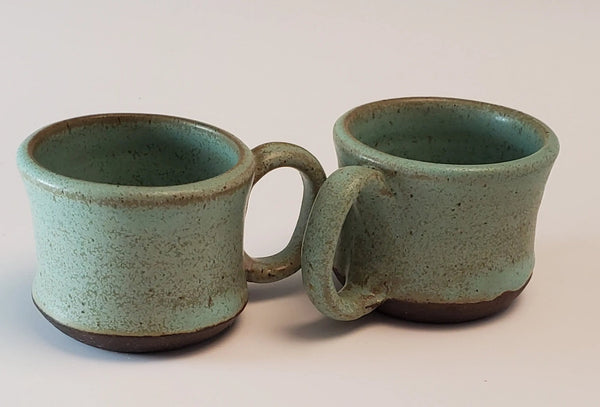 075 - 23 Espresso/Cappuccino Cups - Elizabeth's Clay Vision - Painted Door on Main