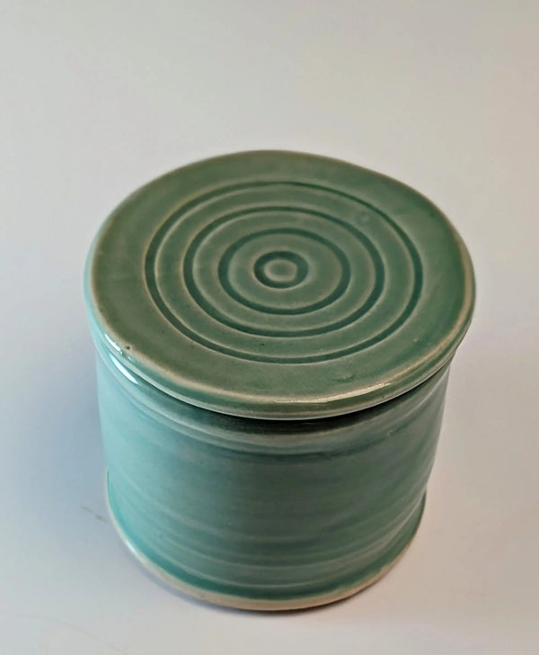 075 - 31 French Butter Dish - Elizabeth's Clay Vision - Painted Door on Main