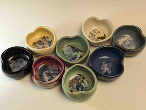 075 - 49 Heart Shaped Bowls - Elizabeth's Clay Vision - Painted Door on Main