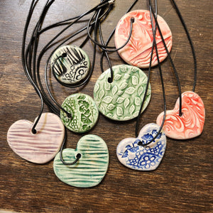 075 - 50 Clay Pendants - Elizabeth's Clay Vision - Painted Door on Main