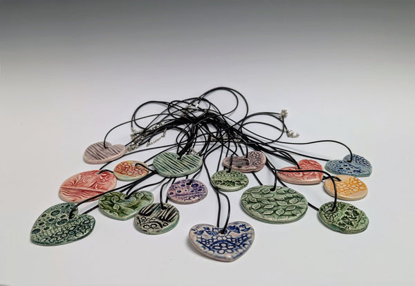 075 - 50 Clay Pendants - Elizabeth's Clay Vision - Painted Door on Main