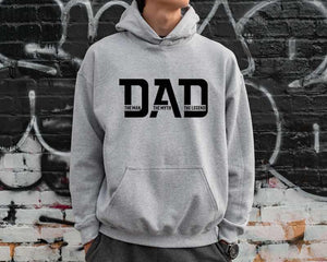082 - 06 'Dad The Man' Hoodie - Thumbprint Designs - Painted Door on Main