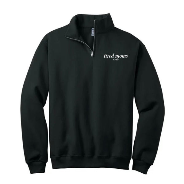 082 - 08 'Tired Moms Club' Zipper Sweaters - Thumbprint Designs - Painted Door on Main