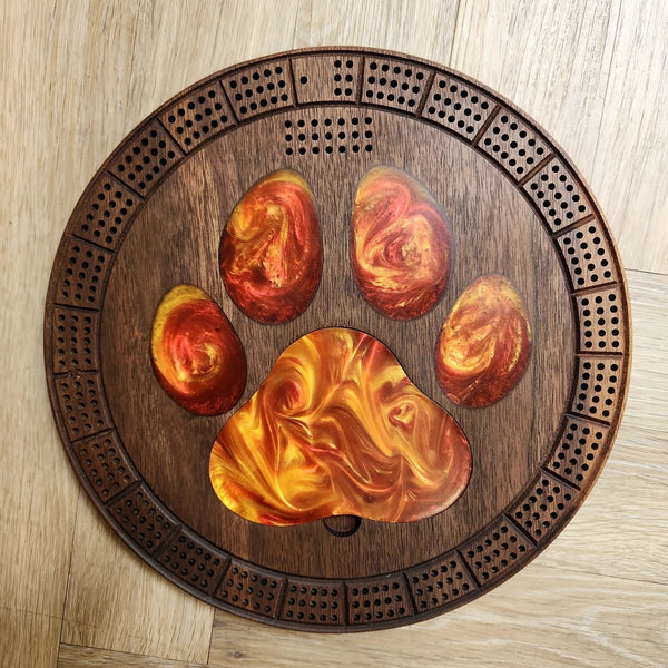 092 - 10 Paw Cribbage Boards - Two Guys With Wood YEG - Painted Door on Main
