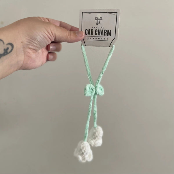 096 - 07 Car Mirror Charms - Willing Hands Crochet - Painted Door on Main