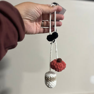 096 - 07 Car Mirror Charms - Willing Hands Crochet - Painted Door on Main