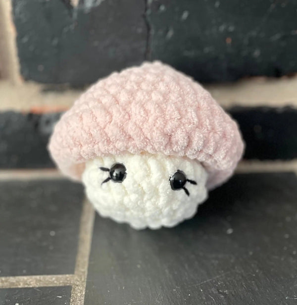 096 - 10 Pop Up Mushrooms - Willing Hands Crochet - Painted Door on Main
