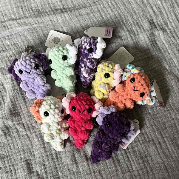 096 - 15 Cutie Keychains - Willing Hands Crochet - Painted Door on Main