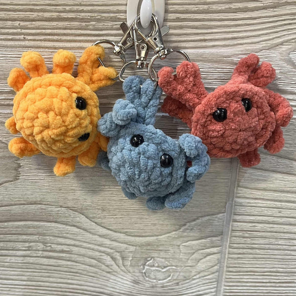 096 - 15 Cutie Keychains - Willing Hands Crochet - Painted Door on Main